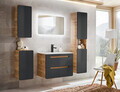 Dulapior cu 1 usa, cu fixare pe perete , Aruba Cosmos, Comad, 35x22x75 cm, MDF/PAL laminat, gri/stejar craft gold
