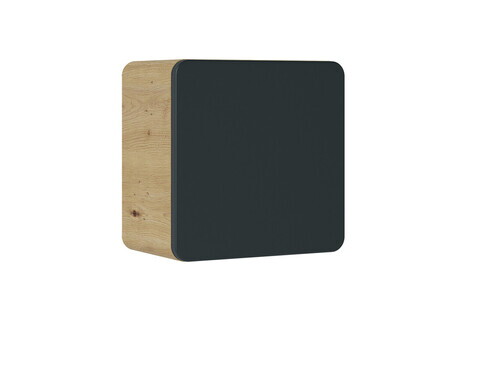 Dulap suspendat cu 1 usa, Aruba Cosmos, Comad, 35x22x35 cm, MDF/PAL laminat, gri/stejar craft gold