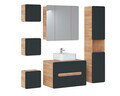 Dulap suspendat cu 1 usa, Aruba Cosmos, Comad, 35x22x35 cm, MDF/PAL laminat, gri/stejar craft gold