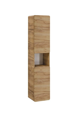 Dulap inalt cu usi, cu fixare pe perete, Aruba Craft, Comad, 35x32x170 cm, MDF/PAL laminat, stejar craft gold