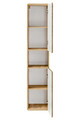 Dulap inalt cu usi, cu fixare pe perete, Aruba Craft, Comad, 35x32x170 cm, MDF/PAL laminat, stejar craft gold