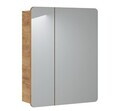 Cabinet cu oglinda si 2 usi, Aruba White, Comad, 60x16x75 cm, PAL laminat, stejar craft gold
