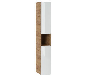 Alb lucios;Stejar craft gold, Aruba White 25x39x170 cm