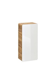Alb lucios;Stejar craft gold, Aruba White 35x22x75 cm