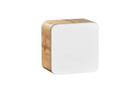 Dulap suspendat cu 1 usa, Aruba White, Comad, 35x22x35 cm, MDF/PAL laminat, alb lucios/stejar craft gold