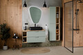 Dulap semi-coloana cu 1 usa, cu fixare pe perete, Aster Green, Comad, 30x26.6x80 cm, PAL laminat, verde mat