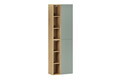 Set mobilier baie, dulap inalt cu usi si rafturi, 2SP 2UR, Aster Green, Comad, PAL laminat, verde mat/stejar cremona