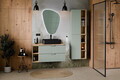 Set mobilier baie, dulap inalt cu usi si rafturi, 2SP 2UR, Aster Green, Comad, PAL laminat, verde mat/stejar cremona