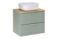 Set mobiler baie, dulap cu lavoar, 60 cm Smile, Aster Green Cremona, Comad, MDF/PAL laminat, verde mat