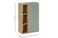 Set dulap suspendat pentru baie, 20x80 cm, Aster Green, Comad, PAL laminat, verde mat/stejar cremona