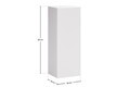 Dulap semi-coloana cu 1 usa, cu fixare pe perete, Aster White, Comad, 30x26.6x80 cm, PAL laminat, alb mat