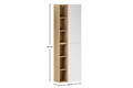 Set mobilier baie, dulap inalt cu usi si rafturi, 2SP 2UR, Aster White, Comad, PAL laminat, alb mat/stejar cremona