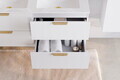 Set mobiler baie, dulap cu lavoar, 60 cm, Aster White Cremona, Comad, MDF/PAL laminat, alb mat