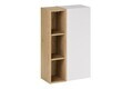 Set dulap suspendat pentru baie, 20x80 cm, Aster White, Comad, PAL laminat, alb mat/stejar cremona