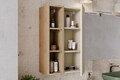 Set dulap suspendat pentru baie, 20x80 cm, Aster White, Comad, PAL laminat, alb mat/stejar cremona