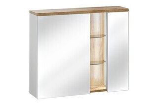 Alb;Stejar wotan, Bahama White 80x20x70 cm