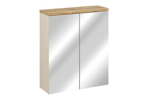 Cabinet cu oglinda si 2 usi, Bali Cashmere, Comad, 60x20x70 cm, PAL laminat, casmir mat
