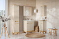 Cabinet cu oglinda si 2 usi, Bali Cashmere, Comad, 80x20x70 cm, PAL laminat, casmir mat