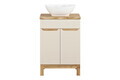Set mobiler baie, dulap cu lavoar, 60 cm Wotan, Bali Cashmere, Comad, MDF/PAL laminat, casmir mat
