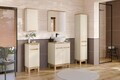 Set mobiler baie, dulap cu lavoar, 60 cm Wotan, Bali Cashmere, Comad, MDF/PAL laminat, casmir mat