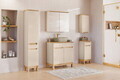 Set mobiler baie, dulap cu lavoar, 80 cm Wotan Anna, Bali Cashmere, Comad, MDF/PAL laminat, casmir mat