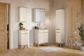 Set mobiler baie, dulap cu lavoar, 60 cm Wotan Pati, Bali Cashmere, Comad, MDF/PAL laminat, casmir mat