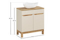 Set mobiler baie, dulap cu lavoar, 80 cm Wotan Cloud, Bali Cashmere, Comad, MDF/PAL laminat, casmir mat