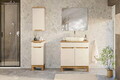 Set mobiler baie, dulap cu lavoar, 80 cm Wotan Cloud, Bali Cashmere, Comad, MDF/PAL laminat, casmir mat