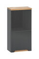 Dulap suspendat cu 1 usa, Bali Grafit, Comad, 35x20x70 cm, MDF/PAL laminat, gri lucios/gri