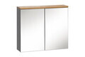 Cabinet cu oglinda si 2 usi, Bali Grafit, Comad, 60x20x70 cm, PAL laminat, gri