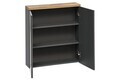 Cabinet cu oglinda si 2 usi, Bali Grafit, Comad, 60x20x70 cm, PAL laminat, gri