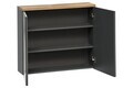 Cabinet cu oglinda si 2 usi, Bali Grafit, Comad, 80x20x70 cm, PAL laminat, gri