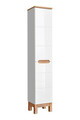 Dulap inalt cu usi, Bali White, Comad, 35x33x187 cm, MDF/PAL laminat, alb lucios/alb mat