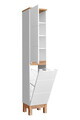 Dulap inalt cu usi, Bali White, Comad, 35x33x187 cm, MDF/PAL laminat, alb lucios/alb mat