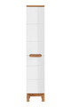 Dulap inalt cu usi, Bali White, Comad, 35x33x187 cm, MDF/PAL laminat, alb lucios/alb mat