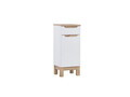 Dulapior cu 1 usa si 1 sertar, Bali White, Comad, 35x33x86 cm, MDF/PAL laminat, alb lucios/alb mat