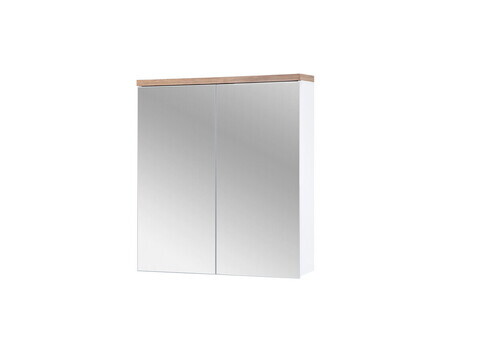 Cabinet cu oglinda si 2 usi, Bali White, Comad, 60x20x70 cm, PAL laminat, alb mat
