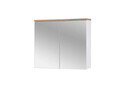 Cabinet cu oglinda si 2 usi, Bali White, Comad, 80x20x70 cm, PAL laminat, alb mat