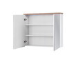 Cabinet cu oglinda si 2 usi, Bali White, Comad, 80x20x70 cm, PAL laminat, alb mat