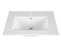 Set dulap de baie cu lavoar si sifon, 60 cm Lava, Bali White, Comad, MDF/PAL laminat, alb lucios/alb
