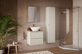 Dulap inalt cu usa, cu fixare pe perete, Bella Cashmere, Comad, 35x25x140 cm, MDF/PAL laminat, casmir mat