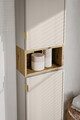 Dulap suspendat cu 1 usa, Bella Cashmere, Comad, 35x19x75 cm, MDF/PAL laminat, casmir mat