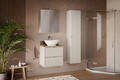 Cabinet cu oglinda si 2 usi, Bella Cashmere, Comad, 60x19x75 cm, PAL laminat, casmir mat