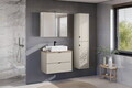 Cabinet cu oglinda si 2 usi, Bella Cashmere, Comad, 80x19x75 cm, PAL laminat, casmir mat