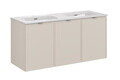Set mobilier baie, dulap cu lavoar dublu, 120 cm, Bella Cashmere, Comad, MDF/PAL laminat, casmir mat