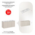 Set mobilier baie, dulap cu lavoar dublu, 120 cm, Bella Cashmere, Comad, MDF/PAL laminat, casmir mat