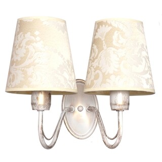 Alb/Auriu/Ecru, Aplica de perete 2 becuri
