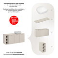 Set mobilier baie, dulap dublu cu lavoar, 140 cm Un Nika, Bella Cashmere, Comad, MDF/PAL laminat, casmir mat