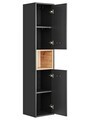 Dulap inalt cu usi, cu fixare pe perete, Borneo Cosmos, Comad, 36x33x170 cm, PAL laminat, gri