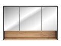 Cabinet cu oglinda si 3 usi, Borneo Cosmos, Comad, 120x25x75 cm, PAL laminat, gri